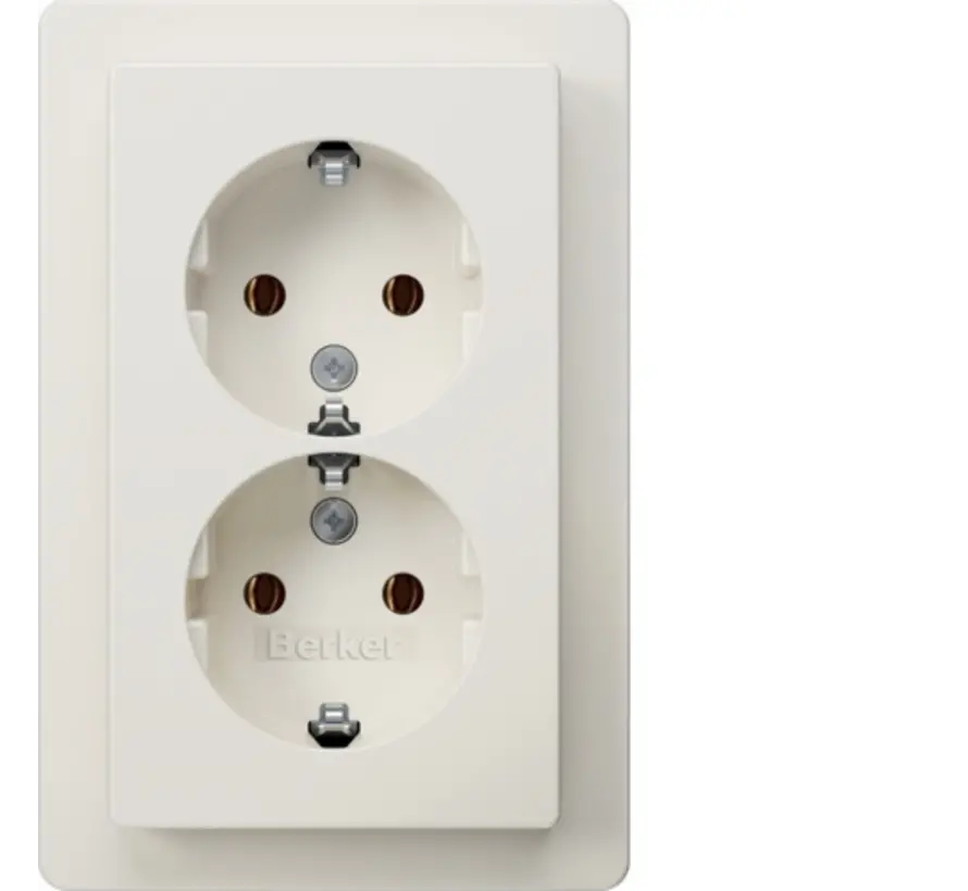 Schuko-Steckdose 2-fach für 1-fach Unterputzdose Q1 weiß (47746089)