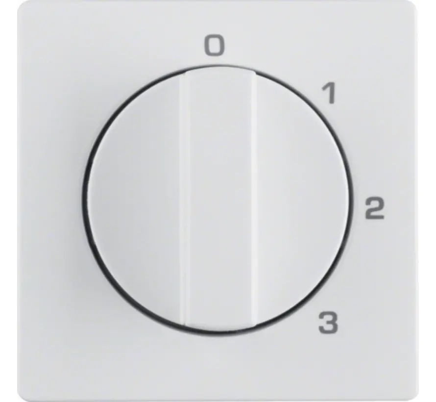 Drehbedienaufsatz Dreistufenschalter Nullstellung 1-2-3 Q1/Q3/Q7 polarweiß glänzend (1096608900)