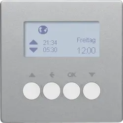 Berker Jalousie-Schaltuhr-Aufsatzmodul Q1/Q3/Q7 aluminium (85741124)