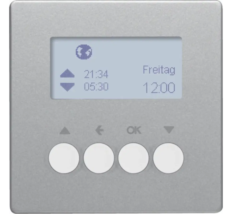 Jalousie-Schaltuhr-Aufsatzmodul Q1/Q3/Q7 aluminium (85741124)