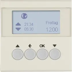 Berker Jalousie-Schaltuhr-Aufsatzmodul S1/B3/B7 creme glänzend (85741182)