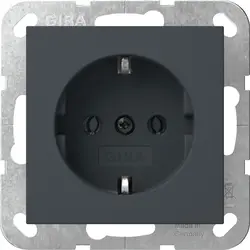 Gira Schuko-Steckdose mit Krallenbefestigung System 55 anthrazit matt (418828)