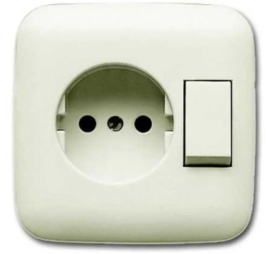 Kombination Steckdose/Schalter ohne Schutzkontakt Standard SI (4310/6 UJ-212-5)