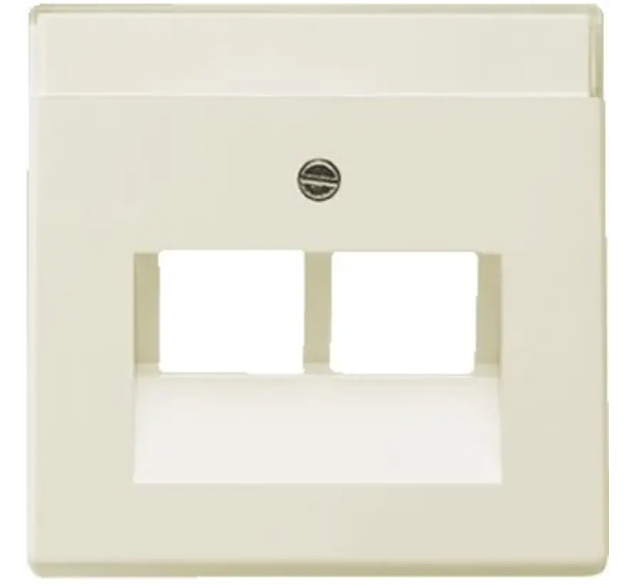 Zentralplatte RJ45 Netzwerk-Anschlussdose 2-fach creme (1803-02-82)