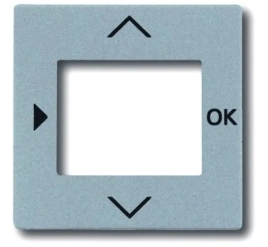 Zentralplatte für timer und Thermostat alusilber matt (6435-83)