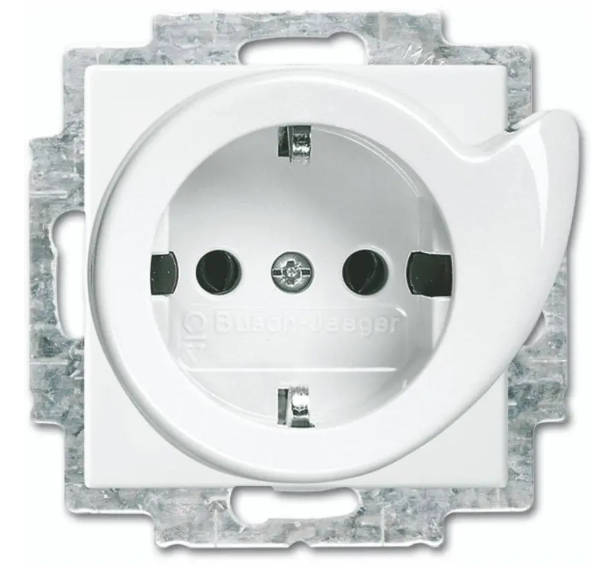 Service-Schuko-Steckdose Safety+ mit Auswurfmechanismus Balance SI weiß glänzend (20 EUCBDR-914)