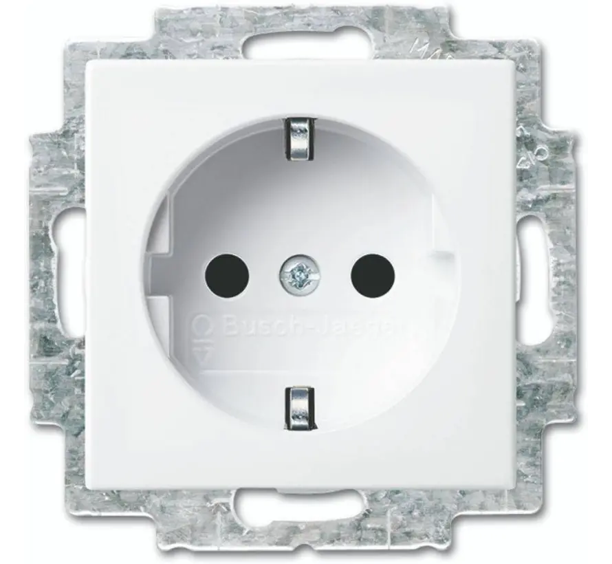 Schuko-Steckdose Safety+ mit LED-Orientierungsleuchte Steplight Balance SI weiß glänzend (20 EUCBLI-914)