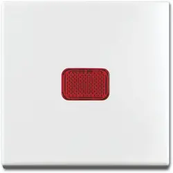 Busch-Jaeger Wippe mit großem roten Kontrollfenster Balance SI weiß glänzend (2509-914)