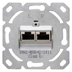 Kopp RJ45 Netzwerk-Anschlussdose CAT6 2-fach (920100004)