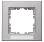Abdeckrahmen 1-fach mit Beschriftungsfeld HK07 stahl (402147019)