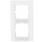 Abdeckrahmen 2-fach mit Beschriftungsfeld vertikal HK07 weiß (402629029)