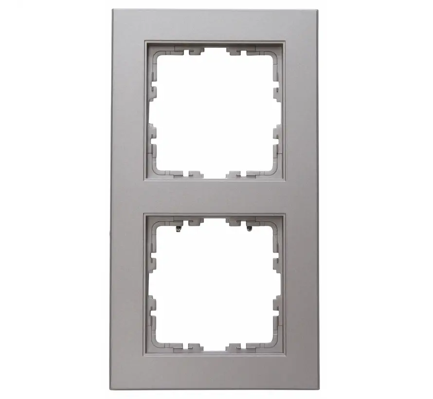 Abdeckrahmen 2-fach HK07 stahl (402647007)