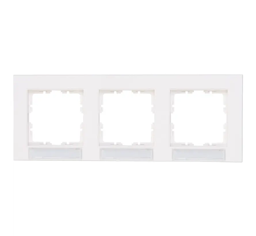 Abdeckrahmen 3-fach mit Beschriftungsfeld horizontal HK07 weiß (402729307)