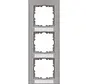 Abdeckrahmen 3-fach mit Beschriftungsfeld vertikal HK07 stahl (402747031)