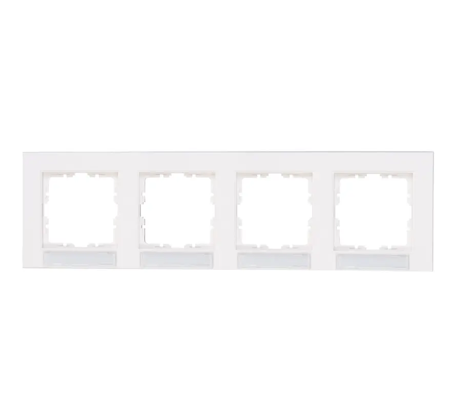 Abdeckrahmen 4-fach mit Beschriftungsfeld horizontal HK07 weiß (402829403)