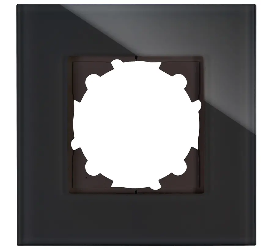 Abdeckrahmen 1-fach HK07 glas schwarz (405305001)