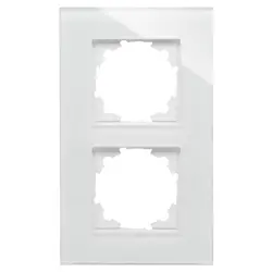Kopp Abdeckrahmen 2-fach HK07 glas weiß (405402001)