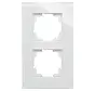 Abdeckrahmen 2-fach HK07 glas weiß (405402001)