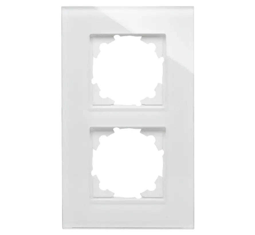 Abdeckrahmen 2-fach HK07 glas weiß (405402001)