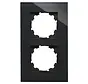 Abdeckrahmen 2-fach HK07 glas schwarz (405405004)