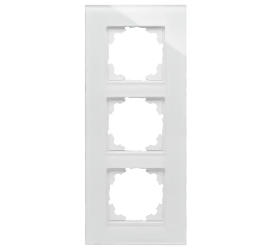 Abdeckrahmen 3-fach HK07 glas weiß (405502004)