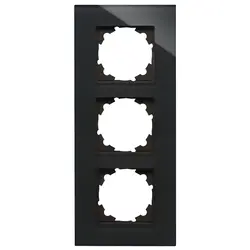 Kopp Abdeckrahmen 3-fach HK07 glas schwarz (405505007)