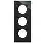 Abdeckrahmen 3-fach HK07 glas schwarz (405505007)