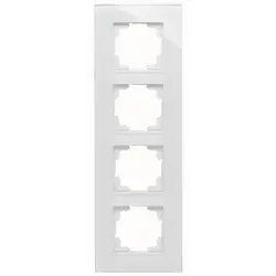 Kopp Abdeckrahmen 4-fach HK07 glas weiß (406602008)