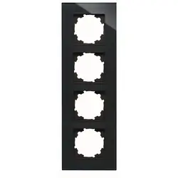 Kopp Abdeckrahmen 4-fach HK07 glas schwarz (406605001)