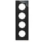 Abdeckrahmen 4-fach HK07 glas schwarz (406605001)