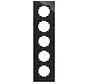 Abdeckrahmen 5-fach HK07 glas schwarz (406705004)