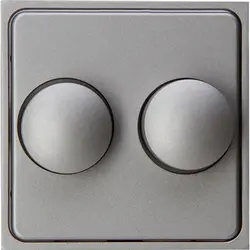 Kopp Dimmerbedienaufsatz für Duo-Dimmer HK07 Athenis stahl grau (492847006)