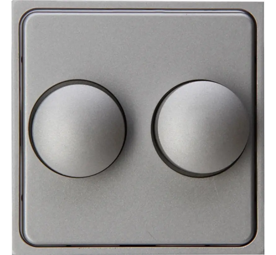 Dimmerbedienaufsatz für Duo-Dimmer HK07 Athenis stahl grau (492847006)