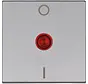 Wippe mit Kontrollfenster rot und Aufdruck 0 - I HK07 Athenis stahl (491982001)