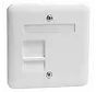Zentralplatte Modular Jack 1-fach Beschriftungsfeld Standard reinweiß (80.610.02 MJ1 NA)