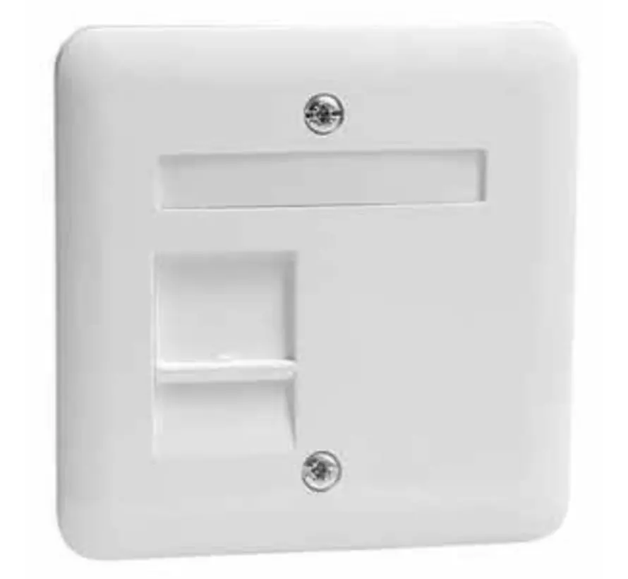 Zentralplatte Modular Jack 1-fach Beschriftungsfeld Standard reinweiß (80.610.02 MJ1 NA)