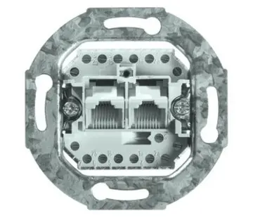 PEHA RJ45 Netzwerk-Anschlussdose CAT3 2-fach (1958/8 UAE O.A.)