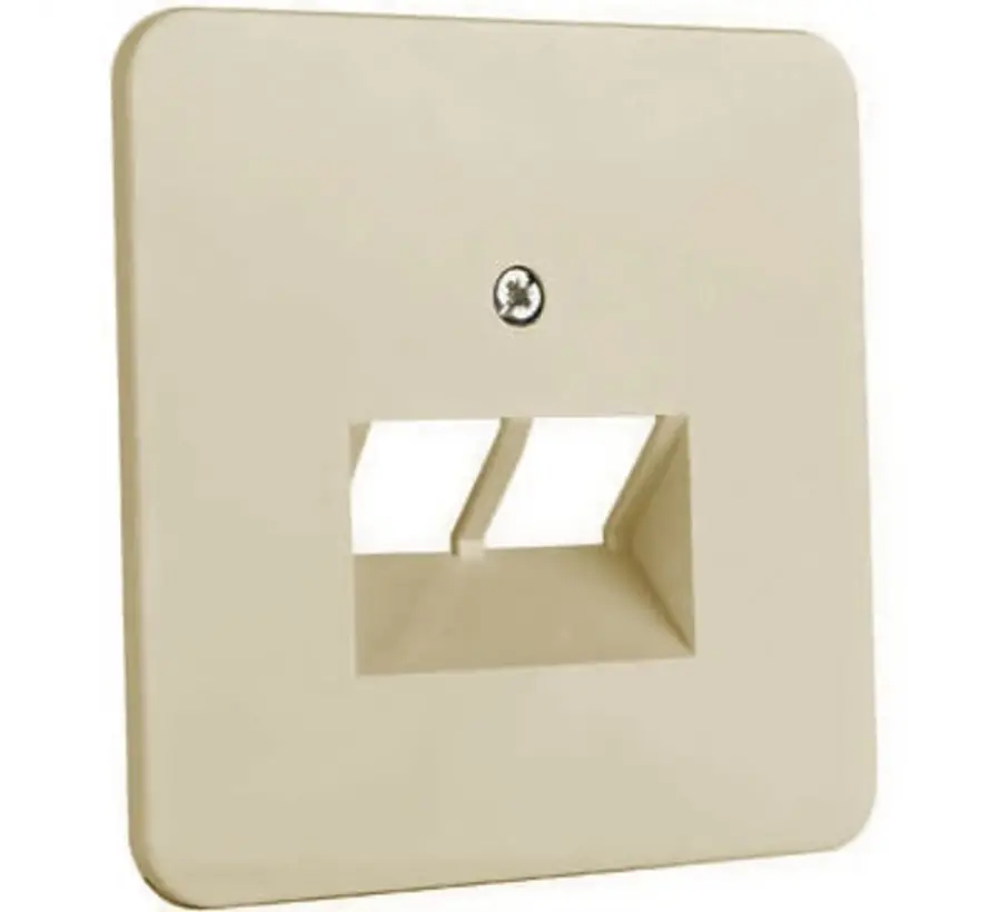 Zentralplatte RJ45 Netzwerk-Anschlussdose 2-fach Standard creme (80.610 UAE/2-N W)