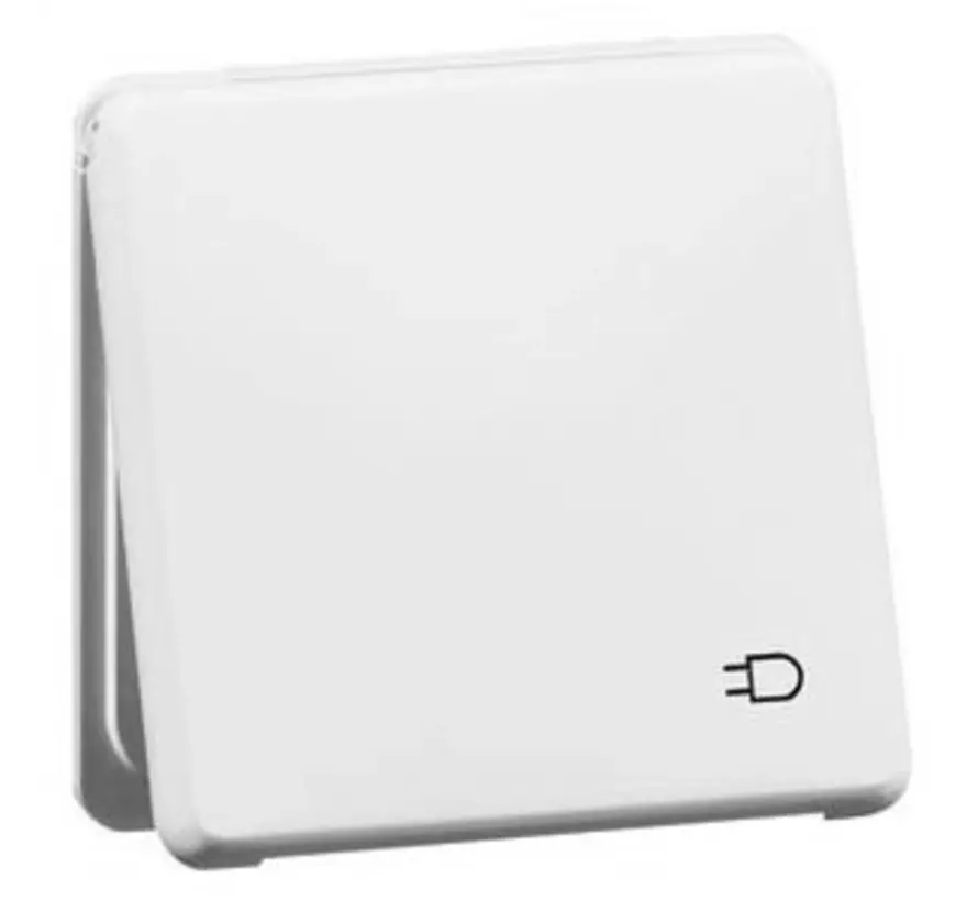 Schuko-Steckdose erhöhtem Berührungsschutz mit Klappdeckel Standard reinweiß (80.6511.02 K SI)