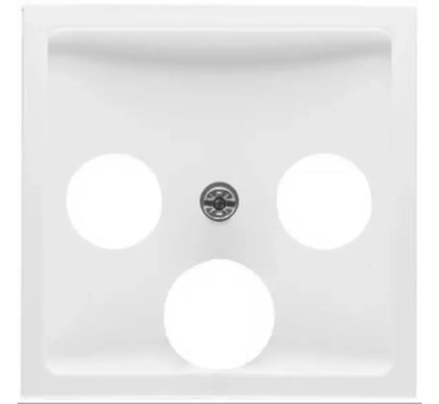 Zentralplatte Antennen / Koaxial Steckdose Badora reinweiß (11.610.02 TV)