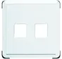 Zentralplatte mit Traggestell für 2 keystone Einschübe Standard reinweiß (80.610/2.02 KEY)
