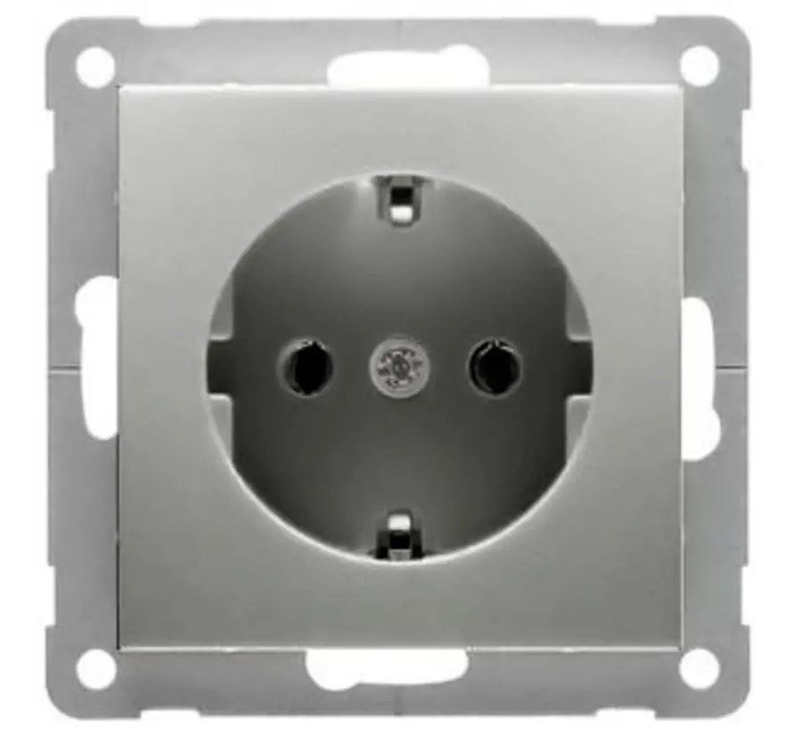 Schuko-Steckdose Badora aluminium (11.6511.70)