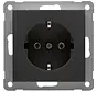 Schuko-Steckdose Badora schwarz matt (D 11.6511.193)