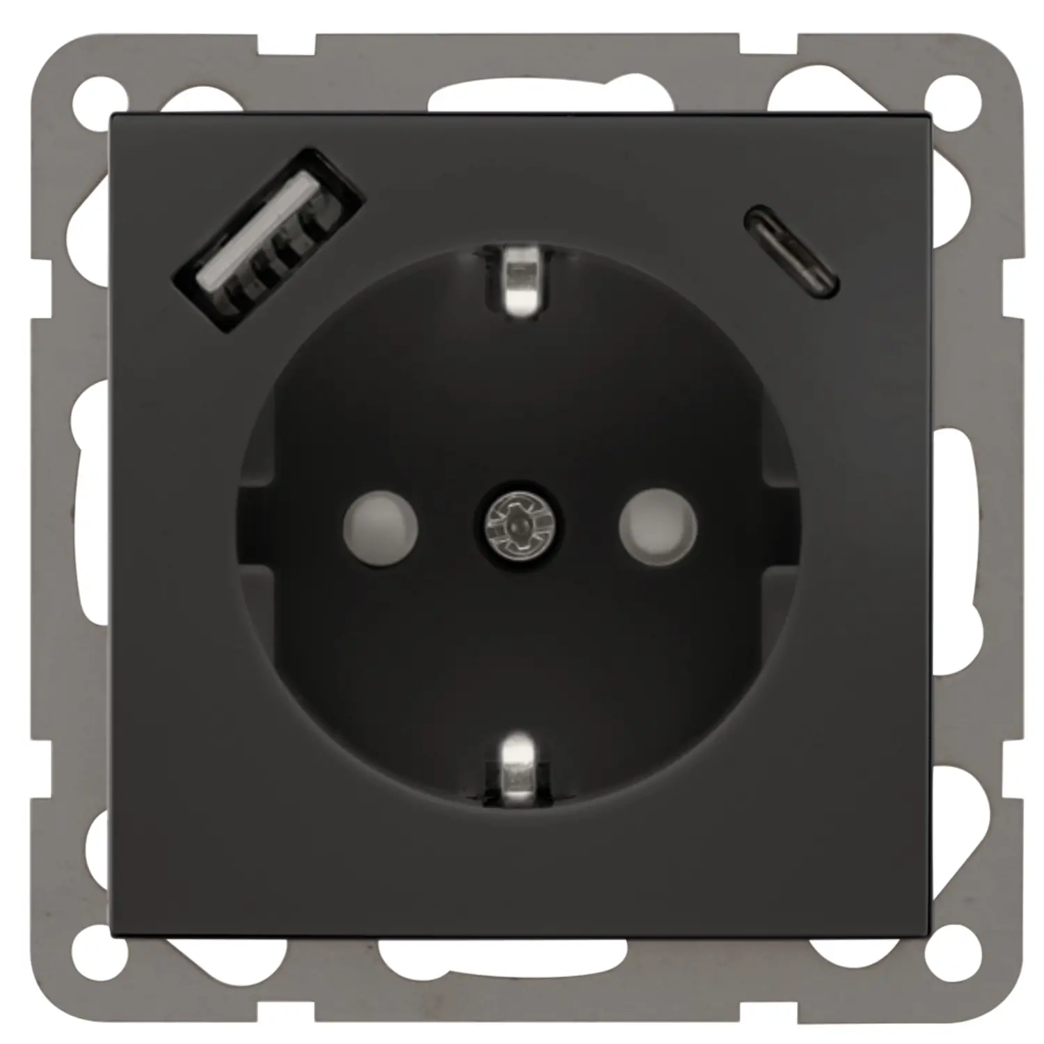 USB Steckdose 3.0 mit Voltanzeige schwarz