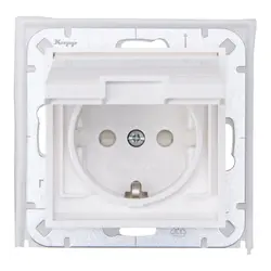 Kopp Shuko-Steckdose 1-fach IP44 HK07 Athenis weiß (954029009)