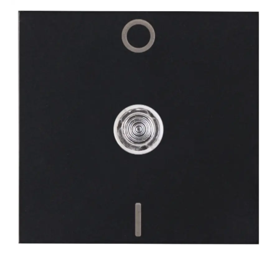 Wippe mit Aufdruck 0 - I mit Kontrollfenster transparent HK07 Athenis schwarz matt