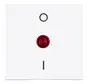 Wippe mit Aufdruck 0 - I mit Kontrollfenster rot HK07 Athenis arktisweiß glänzend