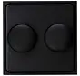Dimmerbedienaufsatz für Duo-Dimmer HK07 Athenis schwarz matt