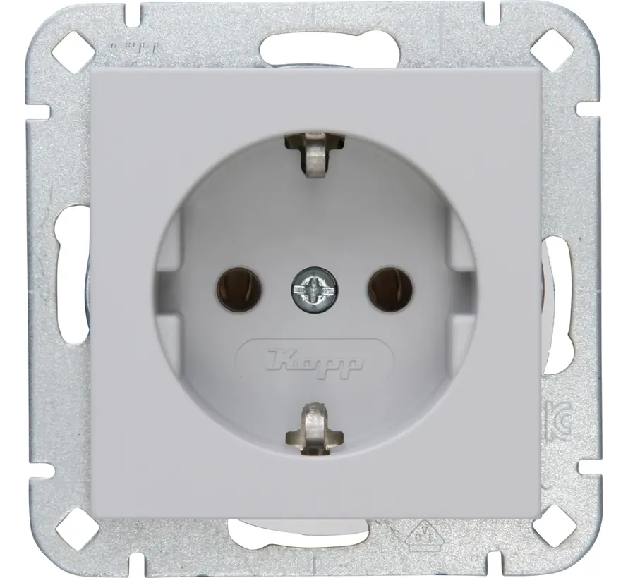 Schuko-Steckdose HK07 Athenis grau matt