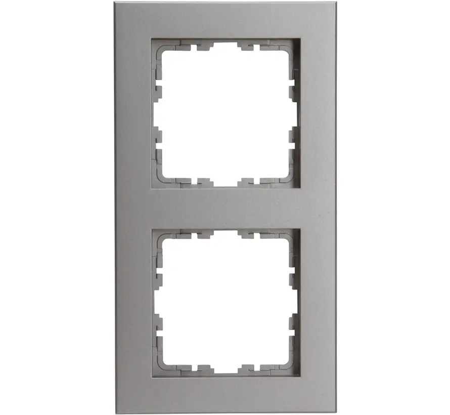 Abdeckrahmen 2-fach HK07 PURE stahl (406947000)